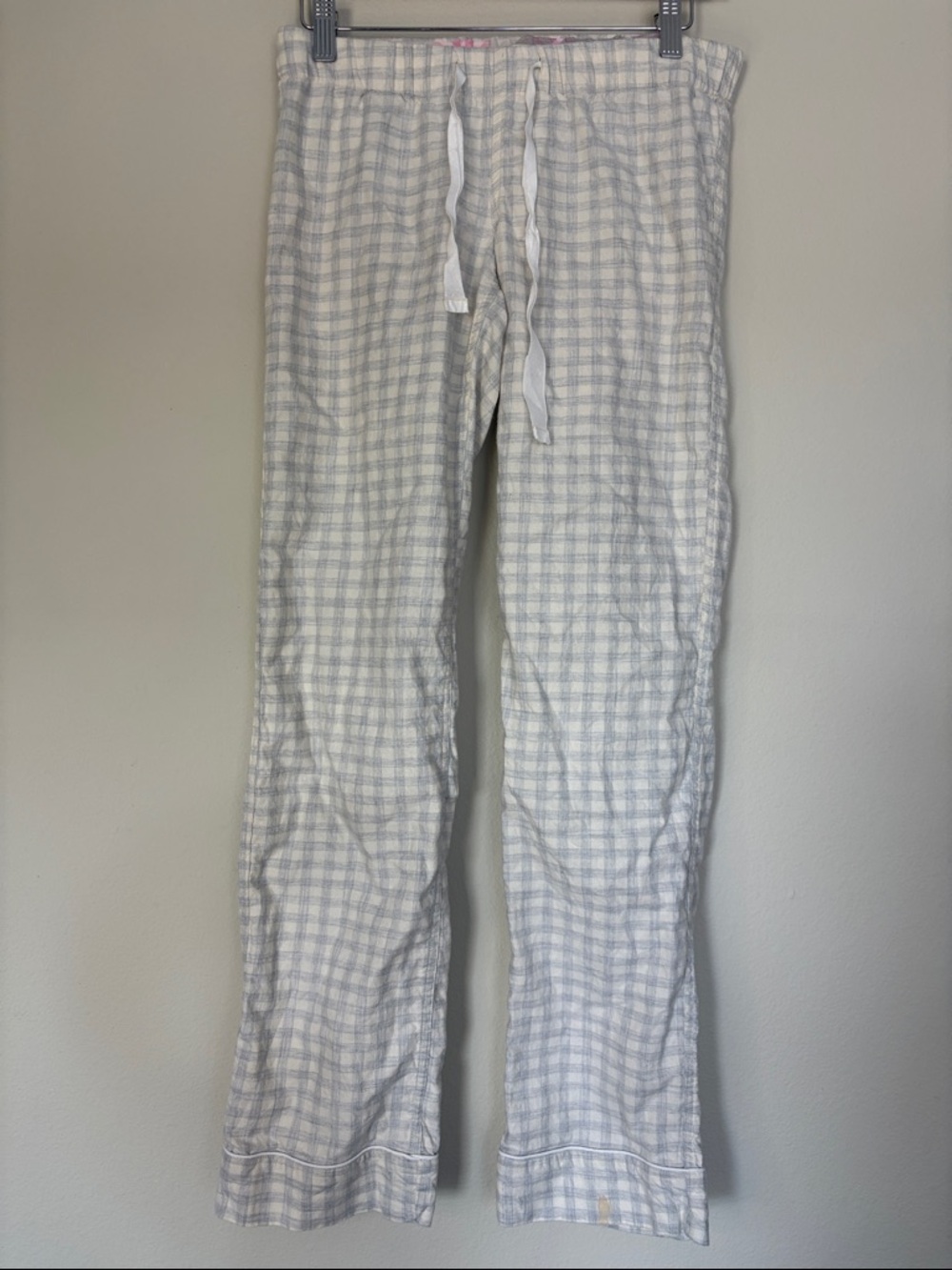 J. Crew Pink and Light Gray Plaid Lounge Pant xxs